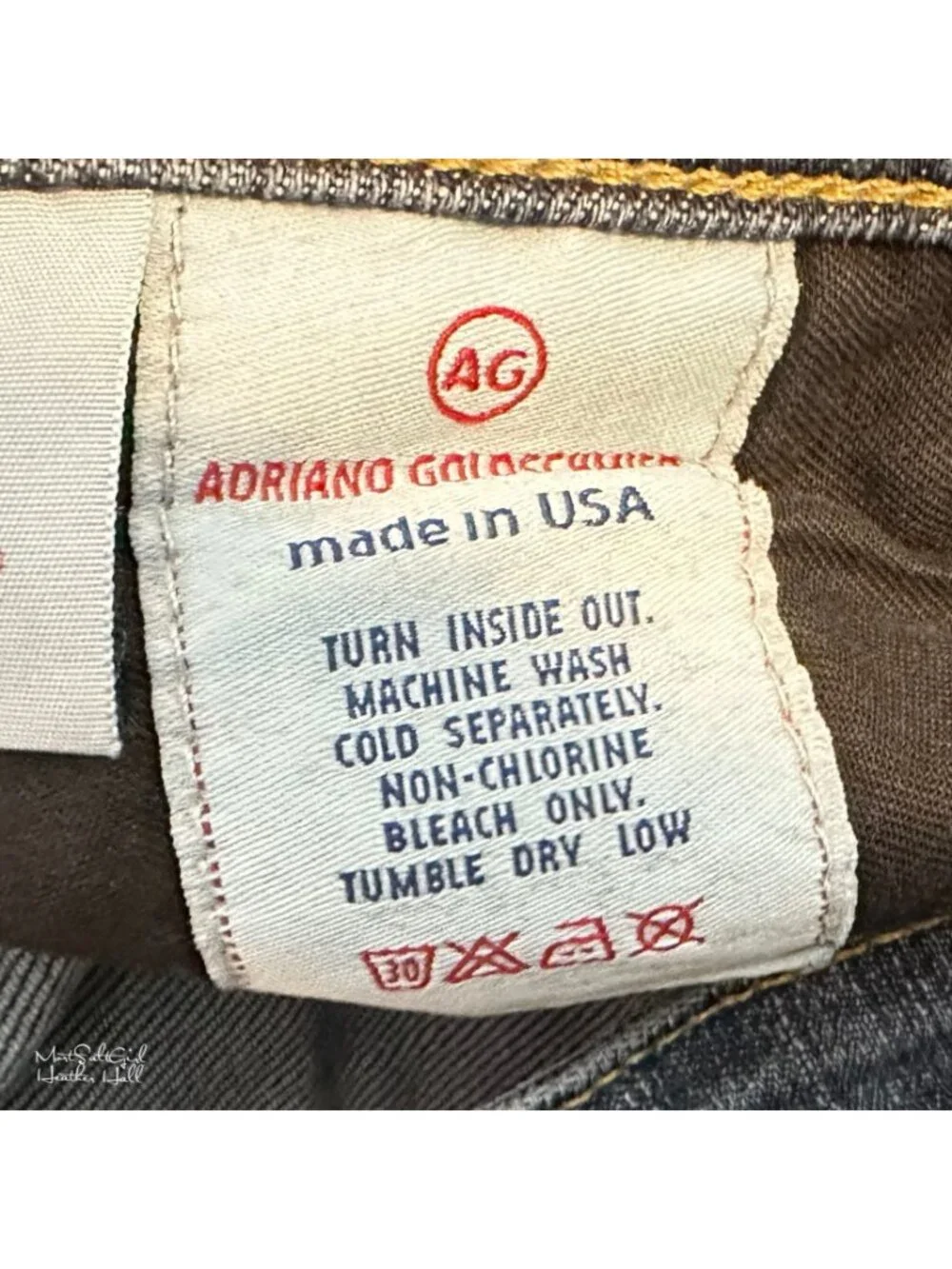 AG Adriano Goldschmied Dark Stone Wash Embroidered Pockets Skinny Jeans
